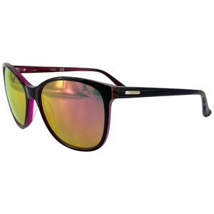 Guess GU7426 Womens Plastic Sunglass 81Z Shiny Violet 58-17 Violet Mirror w Case